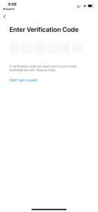 Sign Up Verification Code